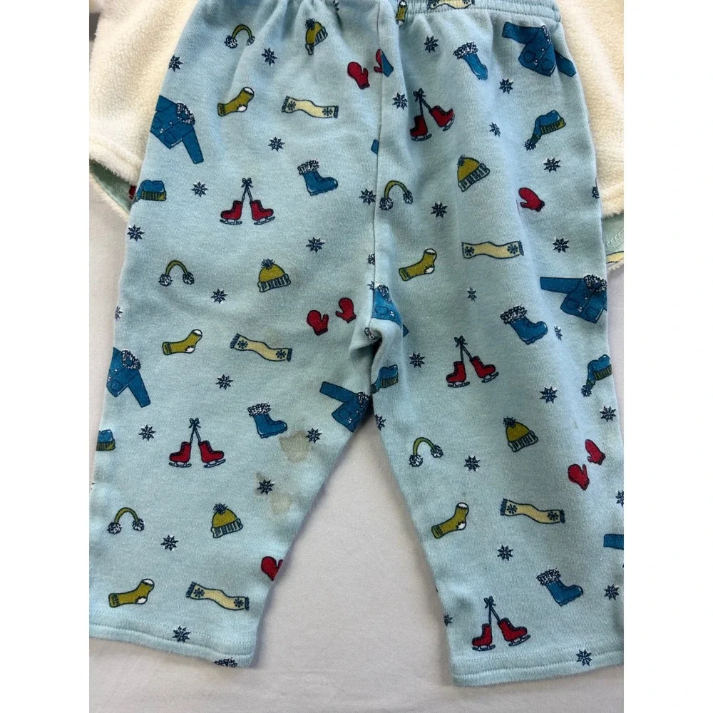Vintage Old Navy Winter Set 12-18 Months Fleece Top Cotton Pants